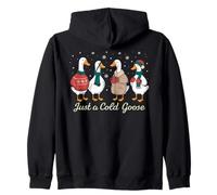 Just a Cold Goose Christmas Silly Season Uomini Donne Bambini Natale Felpa con Cappuccio