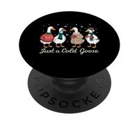 Just a Cold Goose Christmas Silly Season Uomini Donne Bambini Natale PopSockets PopGrip Adesivo
