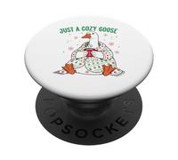 Just a Cozy Goose, divertente Natale per uomini, donne, bambini, Natale PopSockets PopGrip Adesivo