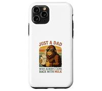 Just a Dad Who Always Came Back With Milk Funny Bigfoot Custodia per iPhone 11 Pro