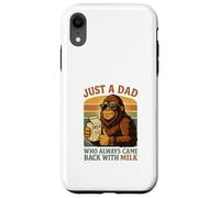 Just a Dad Who Always Came Back With Milk Funny Bigfoot Custodia per iPhone XR