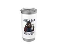 Just A Dad Who Always Came Back With The Milk Bicchiere termico in acciaio inox doppia parete