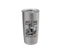 Just A Dad Who Always Came Back With The Milk Bicchiere termico in acciaio inox doppia parete