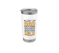 Just A Dad Who Always Came Back With The Milk Bicchiere termico in acciaio inox doppia parete