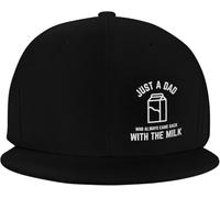 Just A Dad Who Always Came Back with The Milk Donna Uomo Berretto da Baseball Classic Cappellino con Visiera Traspirante Cappellino da Baseball per Estivo Tennis Pesca