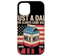 Just A Dad Who Always Came Back With The Milk Umorismo Papà Custodia per iPhone 12/12 Pro