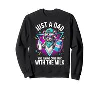 Just A Dad Who Came Back with The Milk Funny Raccoon Felpa