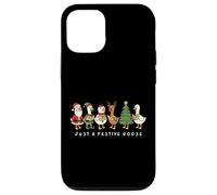 Just a Festive Goose Natale Canti Holidays Idea Custodia per iPhone 12/12 Pro