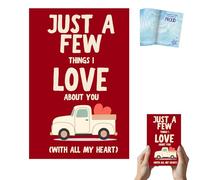 Just a Few Things I Love About You Compila il libro regalo vuoto, libro romantico da riempire per coppie, diario di memoria d'amore sincero per San Valentino, anniversario, compleanno (1 pezzo)