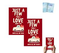 Just a Few Things I Love About You Riempi il libro regalo vuoto, libro romantico da riempire per coppie, diario di memoria d'amore sincero per San Valentino, anniversario, compleanno (2 pezzi)