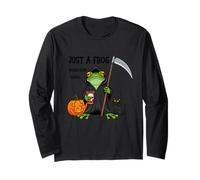 Just a Frog Doing Grim Things - Rana di Halloween - Rana Divertente Maglia a Manica