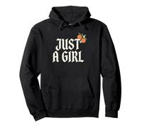 Just A Girl Gothic Typography Design Felpa con Cappuccio