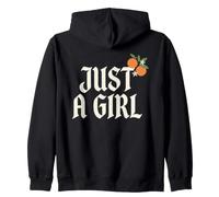Just A Girl Gothic Typography Design Felpa con Cappuccio