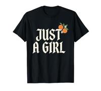 Just A Girl Gothic Typography Design Maglietta
