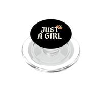 Just A Girl Gothic Typography Design PopSockets PopGrip per MagSafe