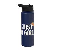 Just A Girl Gothic Typography Design Stainless Steel Insulated Water Bottle