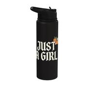 Just A Girl Gothic Typography Design Stainless Steel Insulated Water Bottle