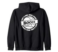 Just A Girl Loves Bocce Ball con Jack Bocci Bocce Felpa con Cappuccio