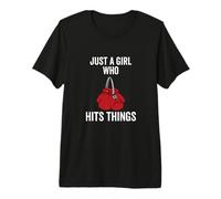 Just a Girl Who Hits Things - Guantoni da Boxe da Donna Maglietta Premium