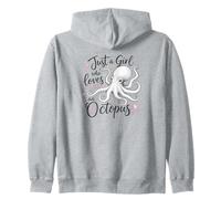 Just a Girl Who Loves an Octopus Cute Octopus Felpa con Cappuccio