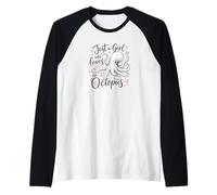 Just a Girl Who Loves an Octopus Cute Octopus Maglia con Maniche Raglan