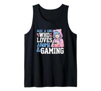 Just a Girl Who Loves Anime e Gaming Cool Gamer Graphic Canotta