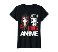 Just A Girl Who Loves Anime Kawaii Otaku Manga Japan Fan Maglietta
