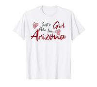 Just a Girl Who Loves Arizona. Cute Women's Teen Girls Tween Maglietta