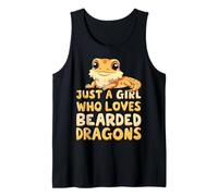 Just A Girl Who Loves Bearded Dragons Pet Rettile Design Canotta
