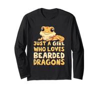 Just A Girl Who Loves Bearded Dragons Pet Rettile Design Maglia a Manica