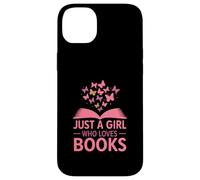 Just A Girl Who Loves Books Butterfly Aesthetic Custodia per iPhone 14 Plus