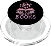 Just A Girl Who Loves Books Butterfly Reading Aesthetic PopSockets PopGrip per MagSafe