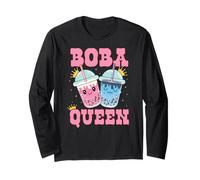 Just A Girl Who Loves Bubble Tea Boba Queen Boba Tea Maglia a Manica