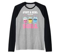 Just A Girl Who Loves Bubble Tea Boba Tea Lovers Maglia con Maniche Raglan