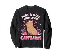 Just a Girl Who Loves Capybaras Cute Pink Bow Art Felpa