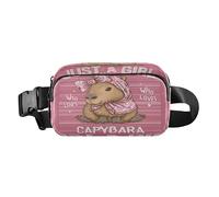 Just A Girl Who Loves Capybaras Rosa Carino Running Marsupio per piccoli uomini d'affari Piccolo con Cinghia Regolabile per Ciclismo Escursionismo Palestra bolsas de cintura para mujer
