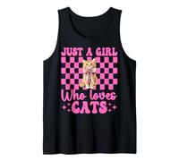 Just a Girl Who Loves Cats - Fiocco con Gatto Soriano Arancione Canotta