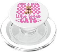 Just a Girl Who Loves Cats - Fiocco con gatto soriano arancione PopSockets PopGrip per MagSafe