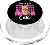 Just a Girl Who Loves Cats - Fiocco con gatto soriano arancione PopSockets PopGrip per MagSafe