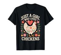 Just A Girl Who Loves Chickens Chicken Lover Maglietta