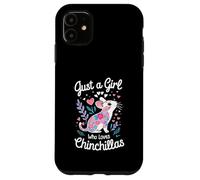 Just a Girl Who Loves Chinchillas Floral Chinchilla Lover Custodia per iPhone 11