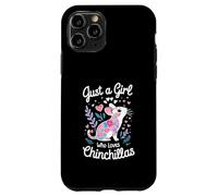 Just a Girl Who Loves Chinchillas Floral Chinchilla Lover Custodia per iPhone 11 Pro