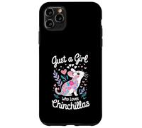 Just a Girl Who Loves Chinchillas Floral Chinchilla Lover Custodia per iPhone 11 Pro Max