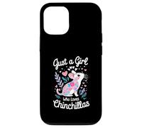 Just a Girl Who Loves Chinchillas Floral Chinchilla Lover Custodia per iPhone 12/12 Pro