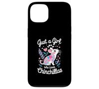 Just a Girl Who Loves Chinchillas Floral Chinchilla Lover Custodia per iPhone 13