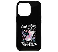 Just a Girl Who Loves Chinchillas Floral Chinchilla Lover Custodia per iPhone 13 Pro