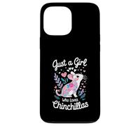 Just a Girl Who Loves Chinchillas Floral Chinchilla Lover Custodia per iPhone 13 Pro Max