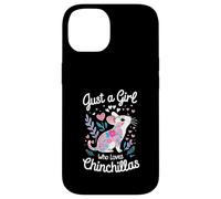 Just a Girl Who Loves Chinchillas Floral Chinchilla Lover Custodia per iPhone 14