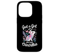 Just a Girl Who Loves Chinchillas Floral Chinchilla Lover Custodia per iPhone 14 Pro