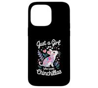Just a Girl Who Loves Chinchillas Floral Chinchilla Lover Custodia per iPhone 14 Pro Max